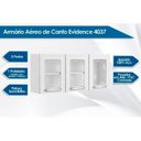 Ver imagem 2 de Armário Aéreo Cozinha Modulado Evidence 7009 3 Portas c/Vidro Branco/Preto - Bertolini