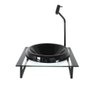 GABINETE COM CUBA DE VIDRO CHAPEU 10MM COM TAMPO 40CM PRETO - 2
