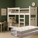 Ver imagem 1 de Beliche Adulto ou Infantil com 02 Colchões D33 Solteiro Grade Proteção Completa Robusta