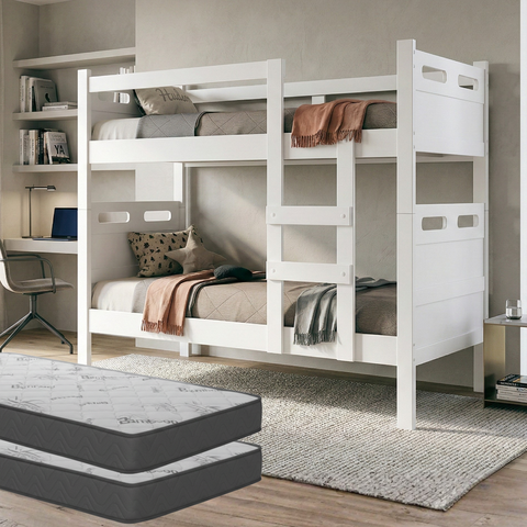 Beliche Adulto ou Infantil com 02 Colchões D33 Solteiro Grade Proteção Completa Robusta