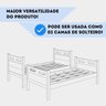Beliche Adulto ou Infantil com 02 Colchões D33 Solteiro Grade Proteção Completa Robusta - 6