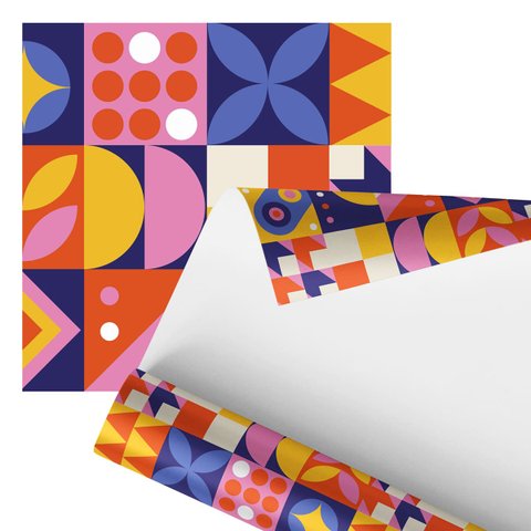 Papel de Parede Adesivo Arabesco Diverso Colorido 2,80m