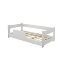 Ver imagem 2 de Cama Montessoriana Infantil Menino com Grade de Proteção para Transição - Branco