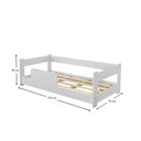 Ver imagem 3 de Cama Montessoriana Infantil Menino com Grade de Proteção para Transição - Branco