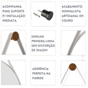 Ver imagem 4 de Espelho Adnet Decorativo Redondo Banheiro Antigo 40cm + Pino Suporte