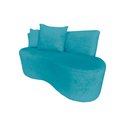 Ver imagem 2 de Namoradeira Sofá 2 Lugares Yara Orgânica Suede Azul Turquesa