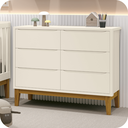 Ver imagem 5 de Quarto de Bebê Berço Evolution 4 em 1 - Cômoda 6 Gts Areia
