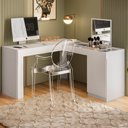 Ver imagem 1 de Escrivaninha Penteadeira Camarim de Canto com Espelho Star Branco Fosco Liso - Mabe Magazine