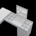 Ver imagem 6 de Escrivaninha Penteadeira Camarim de Canto com Espelho Star Branco Fosco Liso - Mabe Magazine