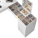 Ver imagem 2 de Escrivaninha Penteadeira Camarim de Canto com Espelho Star Branco Fosco Liso - Mabe Magazine