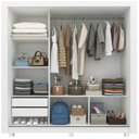 Ver imagem 4 de Guarda-Roupa Casal 3 Portas com 2 Gavetas com 1 Porta Espelho com Pés 100% MDF Roma