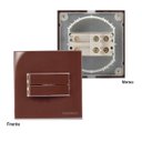 Ver imagem 2 de Interruptor Duplo Simples 70x70 Movel Sleek Marrom Margirius Cor:marrom