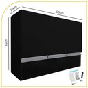 Ver imagem 2 de Armário Aéreo Multiuso 3 Portas com Nicho P/cozinha 100% Mdf Cor:preto