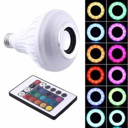 Lampada Musical de Led Bulbo Bluetooth Rgb + Controle Remoto - 5