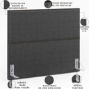 Ver imagem 6 de Cabeceira Cama Box Casal Queen 160 Cm Linho Cinza Escuro