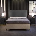 Ver imagem 7 de Cabeceira Cama Box Casal Queen 160 Cm Linho Cinza Escuro