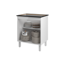 Ver imagem 4 de Balcão Armário de Cozinha para Fogão Cooktop 5 Bocas Fran Mobília Decor Branco