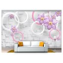 Ver imagem 1 de Papel de Parede Floral Flores Textura Sala 3d 3m² Xfl195
