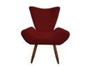 Ver imagem 2 de Kit 2 Poltronas Decorativa Emilia Suede Marsala Pés Madeira Ms Decor