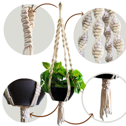 Suporte de Plantas em Macramê - Modelo: DNA-G - 1