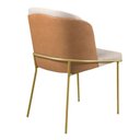 Ver imagem 2 de Conjunto 2 Cadeiras de Jantar Aurora Metal Dourado e Linho Cru