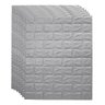 Kit 22 Painel Placa 3D Tijolo Cinza Espuma Adesiva 70 X 76 - 1