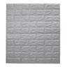 Kit 22 Painel Placa 3D Tijolo Cinza Espuma Adesiva 70 X 76 - 2
