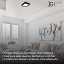 Ver imagem 6 de Kit 10 Painel Led Recuado Sobrepor 24w Plafon Quadrado - Preto - Branco Quente 3000k - 110v/220v