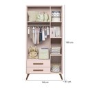 Ver imagem 2 de Quarto de Bebê Qencanto com Roupeiro e Berço Qmovi Rosa