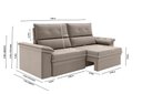Ver imagem 6 de Sofá Nevasca 1,80m Retrátil e Reclinável Suede Capuccino X-Flex Sofás