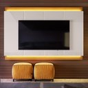 Ver imagem 2 de Painel Grande com Led 2.07 para Tv até 75 Polegadas Decoração Sala Quarto Marrocos - Tauari/off