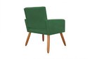 Ver imagem 2 de Poltrona Decorativa Camila Suede Verde Pés Madeira Mz Decor
