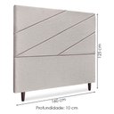 Ver imagem 3 de Cabeceira Queen 160 Cm com Frame Cristal Linho Cinza Artte