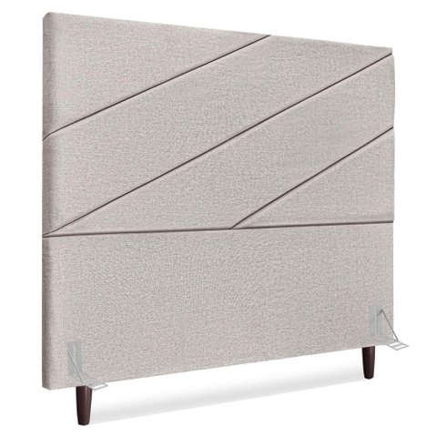 Cabeceira Queen 160 Cm com Frame Cristal Linho Cinza Artte
