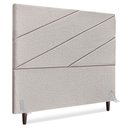 Ver imagem 1 de Cabeceira Queen 160 Cm com Frame Cristal Linho Cinza Artte