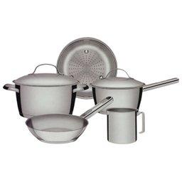 Jogo Panelas Tramontina Allegra Aço Inox Fundo Triplo 5pçs:aço Inox - 1