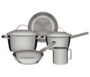 Ver imagem 1 de Jogo Panelas Tramontina Allegra Aço Inox Fundo Triplo 5pçs:aço Inox
