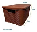 Ver imagem 5 de Caixa Organizador Rattan Café 8, 17, 42 Litros - Promoção