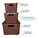Ver imagem 2 de Caixa Organizador Rattan Café 8, 17, 42 Litros - Promoção