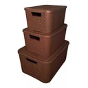 Ver imagem 1 de Caixa Organizador Rattan Café 8, 17, 42 Litros - Promoção