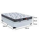 Ver imagem 5 de Cama Box Baú Casal + Colchão Ortopédico Resistente Pró D28 Prime Colchões 60x138x188 Cor:branco