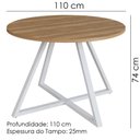 Ver imagem 3 de Mesa para Escritorio 110 Cm 25916 Nogal Sevilha Branco Artesano