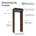 Ver imagem 3 de Porta-geladeira 83 Cm 1 Porta Basculante Rustic/preto Lux Madesa