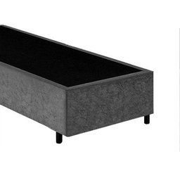 Base Box Solteiro Santo Box Suede Cinza 40x88x188 - 2