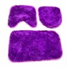 Jogo De Tapete Para Banheiro Felpudo Roxo 3 Peças - 1