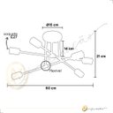 Ver imagem 2 de Lustre Sputnik Hashteg 6XE27 Moderno para Sala de Jantar Preto