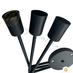 Lustre Sputnik Hashteg 6xe27 Moderno para Sala de Jantar Preto - 7