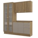 Ver imagem 2 de Armário de Cozinha Modulada Completa Reta 4 Peças 2,00m 227 Botanic Kappesberg