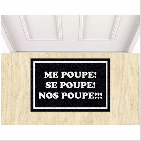 Tapete Me Poupe 60x40 Antiderrapante Portas Salas e Quartos.