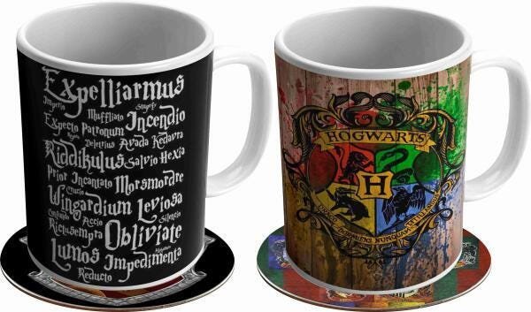 Caneca Harry Potter Mod. 03 - Kit Com 2 Canecas Em Cerâmica - 1